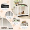 Okak 43.3IN Modern Large Dog Crate with Divider, Indoor Dog House with Three Storage Drawers, Decorative Dog Kennel for Large Dogs, White - 4 of 4