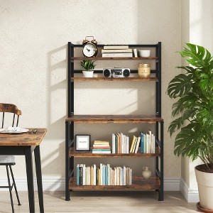 MAYEERTY Industrial 5-Tier Decorative Storage Cabinet – Rustic Metal Baker's Rack with Shelving - 1 of 4