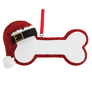 Polarx 2.0 Inch Santa Dog Bone Christmas Tree Ornament , Christmas Decor Puppy's First Christmas (1PC) - 1 of 4