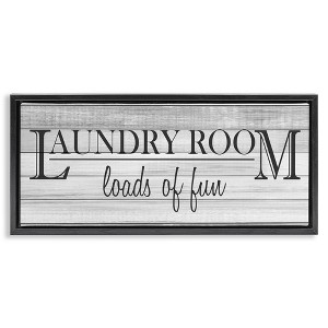 Stupell Industries Fun Laundry Room Funny Bathroom, 31" x 14" - 1 of 4