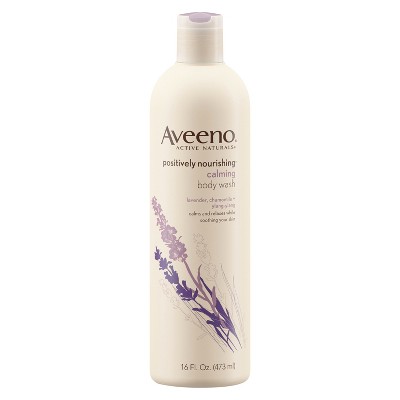 Aveeno Positively Nourishing Calming Lavender Body Wash- 16 fl oz