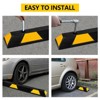 Car Parking Stopper 72 Inch Heavy Duty Rubber Parking Curb Wheel Stopper with Yellow Reflective Strips, Truck, Trailer and Van - 4 of 4