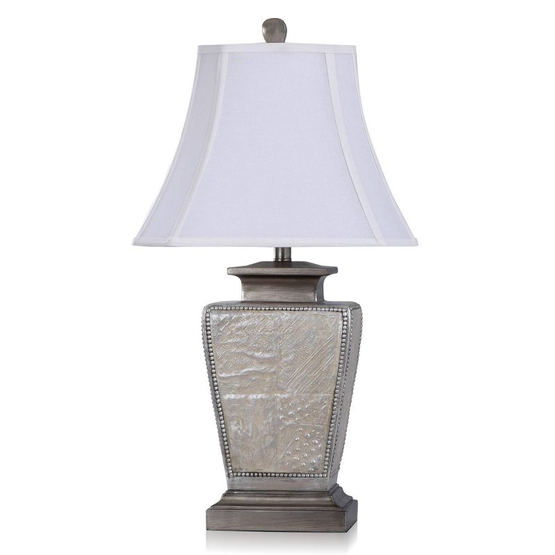 Asher Austin Patchwork Table Lamp with Shade White/Gold - StyleCraft, 1 of 5