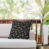 20"x20" Deny Designs Iveta Abolina Pineberry Botanicals Outdoor Throw Pillow Black: Abstract Design, Polyester Fill - 2 of 4