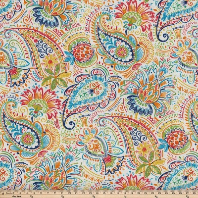 Festival Blue Paisley Floral Tufted Wicker Chair Cushions Set