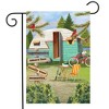 Woodsy Camper Summer Garden Flag Campsite 18" x 12.5" Briarwood Lane - 2 of 4