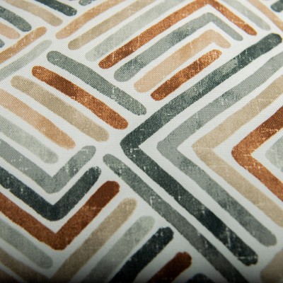 22" Square Geometric Canvas Throw Pillow for Indoor/Outdoor