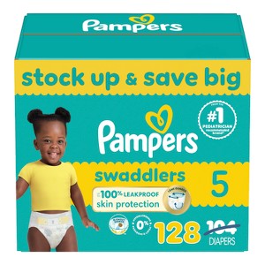 Pampers Swaddlers Soft Sensitive Skin Baby Diapers - (Select Size and Count) - 1 of 4