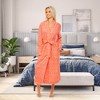 ADR Womens Soft Cotton Knit Jersey Lounge Robe with Pockets, Long Bathrobe - 3 of 4