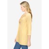 Woman Within Plus Size Embroidered Crinkle Tunic - 4 of 4
