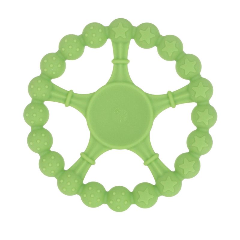Nuby Silicone Wheel Teether - Green, 2 of 6