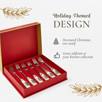 Spode Christmas Tree Pastry Forks