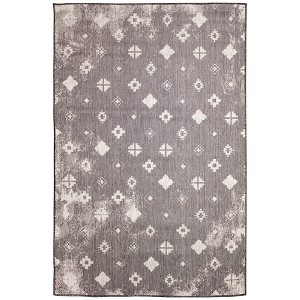 Liora Manne Carmel  Indoor/Outdoor Rug  Black.. - 1 of 4