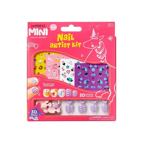 Buy Tcvents Nail Stickers & Fake Nails Kit for Kids, Birthday for