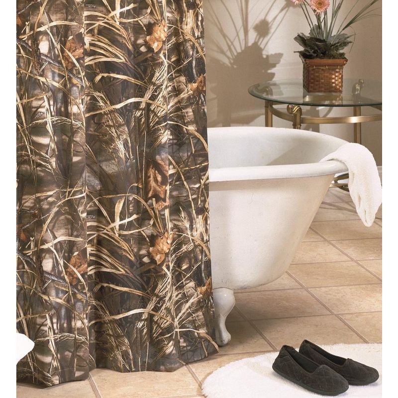 Realtree Max 4 Camo Shower Curtain, Shower Curtain for Bathroom - Elevate your Bathroom with Farmhouse, Rustic, Hunting Camouflage Decor Bath Curtains, 3 of 4