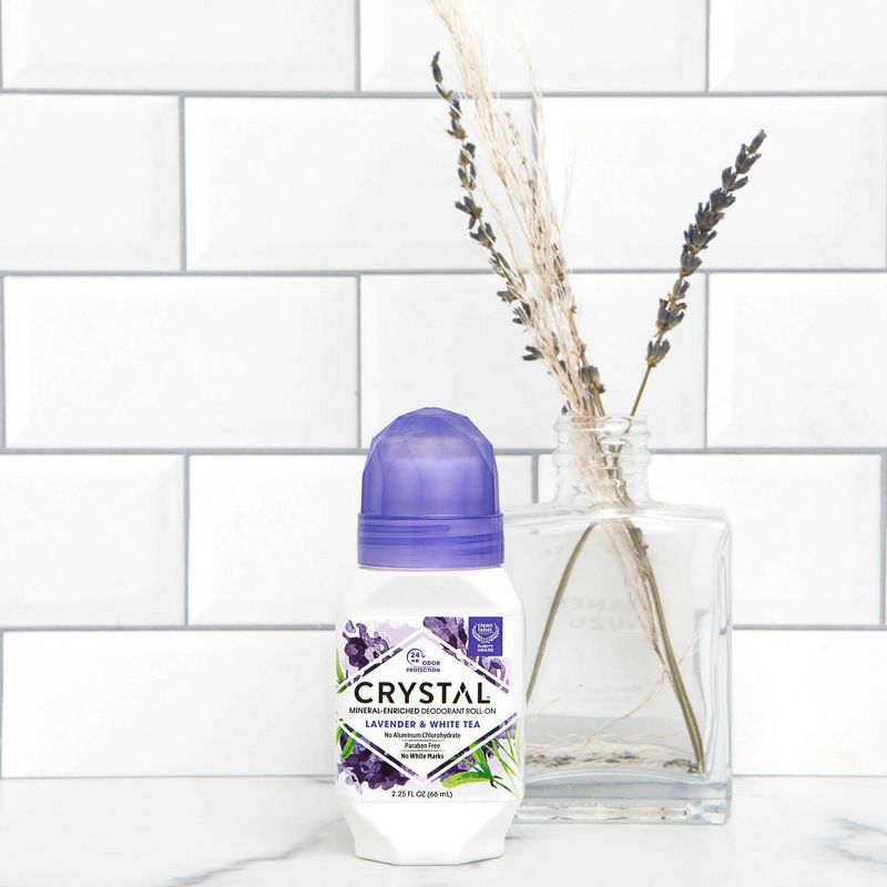 Crystal Mineral Roll-On Deodorant - Lavender &#38; White Tea - 2.25 fl oz/3pk, 5 of 10