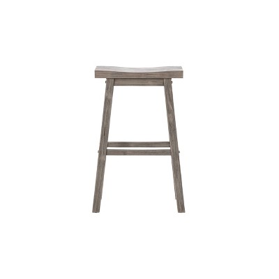 Sonoma 29" Storm Gray Wire-Brush Saddle Barstool