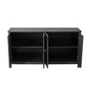 4-Door Cabinet With Mirrored Decorative Doors, Easy Assembly Storage Cabinet With Featuring 2-Tier Storage - 3 of 4