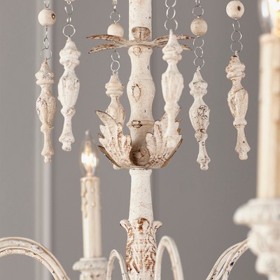 Elegant Persian White 6-Light Candle Chandelier with Adjustable Chain