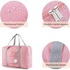 Hachikiko Foldable 25L Travel Duffel Tote, Waterproof Carry On Luggage for Frontier Airlines, Overnight Gym Bag,pink - 4 of 4