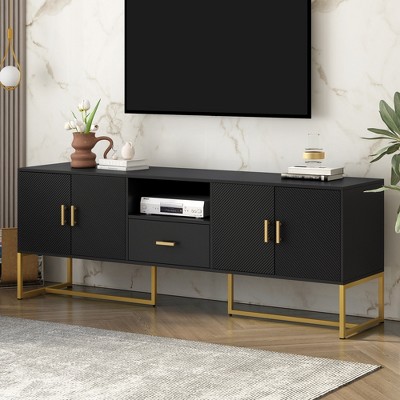 68.9" Modern TV Stand with 1 Drawer, 2 Cabinets, Sideboard Cabinet with Cable Management and Anti-Tip Device for Living Room