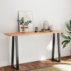 vidaXL Table Top Light Brown 63"x15.7"x(0.8"-1.6") Treated Solid Wood Live Edge - 3 of 4