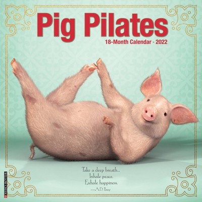 2022 Wall Calendar Pig Pilates - Willow Creek Press