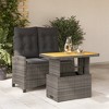 vidaXL Garden Dining Set Grey and Brown - 2 of 4