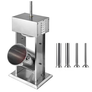VEVOR Electric Sausage Stuffer, 25 LBS / 12 L Vertical Meat Stuffer, Stepless Speed Control and Foot Pedal,for Commercial & Home Use, Silver - 1 of 4