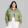 Women's Cropped Utility Jacket - Wild Fable™ - image 2 of 3