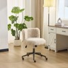 Karl Home | Plush Velvet Swivel Chair Antique Bronze Base With Wheels - 4 of 4