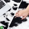 Black White Shag Kids Rug 2x6 Modern Tie-Dyed Shag Area Rug Ultra Soft Indoor Fuzzy Floor Carpet Fluffy Plush Rugs - 2 of 4