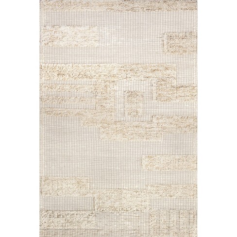 Nuloom Danielle Geometric 4x6 Wool Jute Indoor Area Rug For Dining Room ...