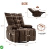 Manual Swivel Recliner Chair with Massage & Heat for Elderly Adults - 360° Rotating PU Leather Rocking Chair - 2 of 4