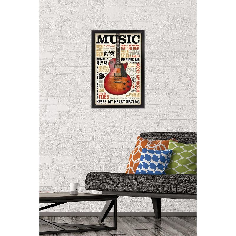 Trends International Music Inspires Me Framed Wall Poster Prints, 2 of 7