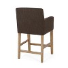 Christopher Knight Home Chaparral Contemporary Fabric Upholstered Wood 26 inch Counter Stools (Set of 2) - 4 of 4