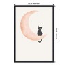 Amanti Art Cat Crescent Moon by Melloi Art Prints Framed Canvas Wall Art - 3 of 4