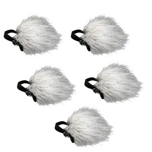 Movo WS10n Universal Furry Outdoor Microphone Windscreen Muff for All Lavalier Microphones (5 PACK) - 1 of 4