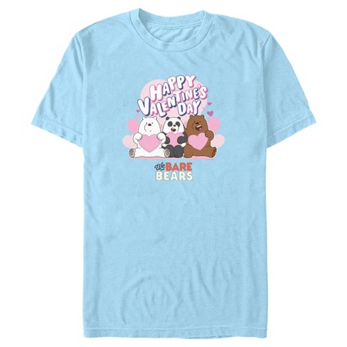 Men's We Bare Bears Happy Valentine's Day Hearts T-Shirt - image 1 of 4