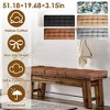 NewHome"Bench Seat Cushion for Indoor/Outdoor Furniture, Non-Slip with Ties, Waterproof Swing Cushion"brown 8cm Thick - 2 of 4