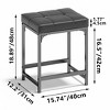 2 Pack Vanity Stool Chair 18 Inch Barstools  Modern Foot Stool - 2 of 4