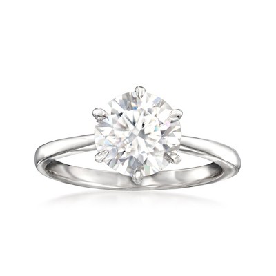 Ross-Simons 2.00 Carat Moissanite Solitaire Ring in Sterling Silver
