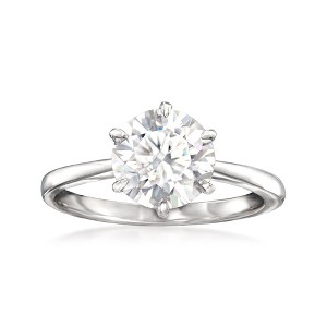 Ross-Simons 2.00 Carat Moissanite Solitaire Ring in Sterling Silver - 1 of 4