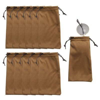 thumbnail image 2 of PATIKIL Sunglasses Pouches - 12 Pack Microfiber Drawstring Bags For Glasses & Small Items (Green) 2 of 13