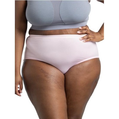 Fruit Of the Loom Women's Plus Fit for Me¨ Breathable Micro-Mesh Brief Panty,10 pack