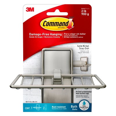 Command Soap Dish Brushed Nickel Paper