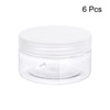 Unique Bargains Round Clear Plastic Empty Jars with Transparent Screw Top Lids for Storage 6 Pcs - 3 of 4