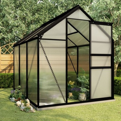 Greenhouse Anthracite and transparent Aluminum, Polycarbonate LargevidaXL