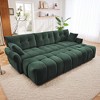 Oversized 110.2" Chenille Modular Sectional Sofa Bed with High-Resilience Cushions and 3 Ottomans, 6-Piece Free combination Sofa - 3 of 4