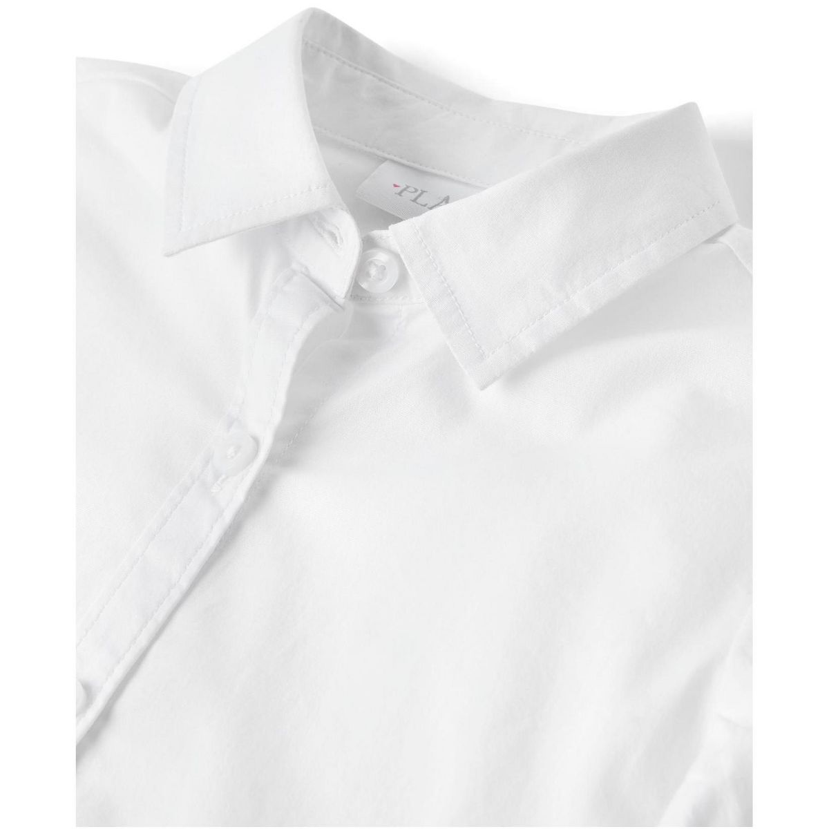 The Children's Place Girls Uniform Long Sleeve Poplin Button Up Shirt - thumbnail 2